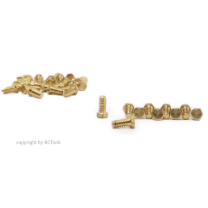 Screws M1.2 x 2.5 mm made of brass, 20 pcs