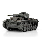 Metall Edition: 2.4 GHz V2 (Neue Platine) PANZER III "L" AIRBRUSH + BB Einheit + Metallwanne + HQ Metallketten/Räder + 360°-Turm + Holzkiste