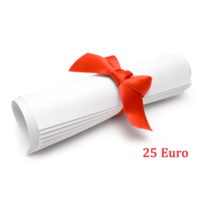 Cadeau certificat de 25 EURO