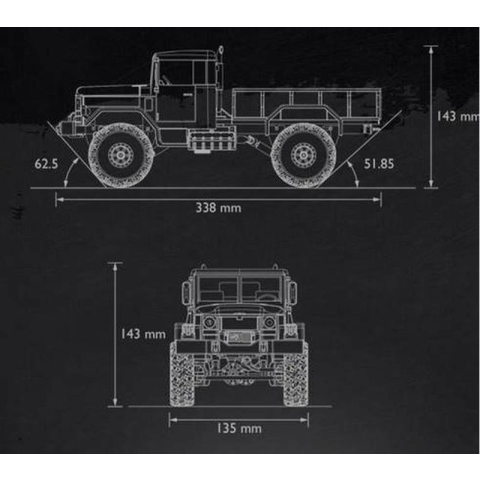 1/16 US RC Military Truck, color sand 