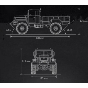 1/16 US RC Military Truck, coleur sable