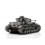 Metall Edition: 2.4 GHz V2 (neue Platine) PANZER IV F2/G  AIRBRUSH + Rohrrückzug/IR + Metallwanne + HQ WINTER Metallketten/Räder + 360°-Turm + Holzkiste