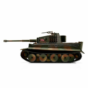 Tiger I MID - 360° 2.4 GHz MID full option + gun recoil system + IR system + METAL LOWER HULL + STEEL gearboxes + metal tracks + smoke and sound + wooden box