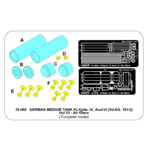 ABER - Panzer iV  Tubes à filtres à air