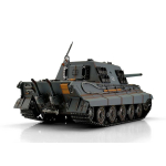 Taigen Jagdtiger, grau in der Metall-Edition 1:16 mit IR-System, Rohrrückzug und Xenonblitz, Platine V3 und Transportbox aus Holz