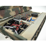 Metalledition V3 LEOPARD 2A6 IR/Rohrrückzug 1:16 - 2.4 GHz mit Metallwanne/Turm + Metallketten + Antriebs-/Leiträder aus Metall + Metalllaufrollen + Stahlgetriebe