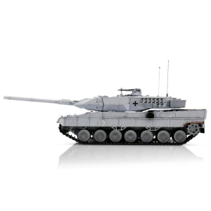Metalledition V3 LEOPARD 2A6 BB 1:16 - 2.4 GHz mit Metallwanne/Turm + Metallketten + Antriebs-/Leiträder aus Metall + Metalllaufrollen + Stahlgetriebe
