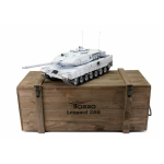 Metalledition V3 LEOPARD 2A6 BB 1:16 - 2.4 GHz mit Metallwanne/Turm + Metallketten + Antriebs-/Leiträder aus Metall + Metalllaufrollen + Stahlgetriebe