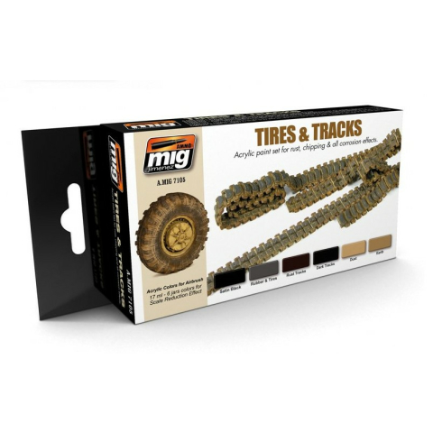 Kit de couleurs tires and tracks, content 102 ml