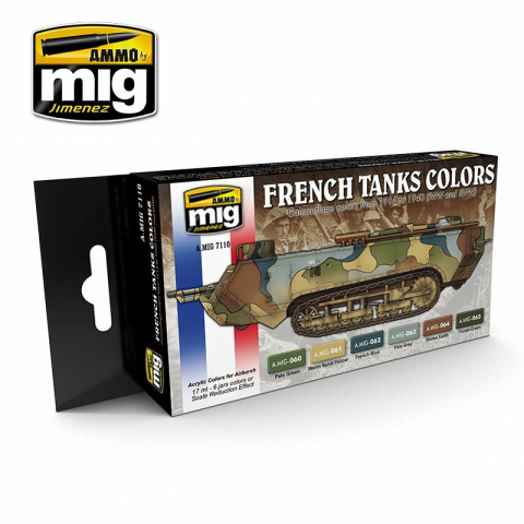 Painting kit French tanks colors, content 102 ml