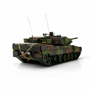 Metalledition V3 LEOPARD 2A6 BB 1:16 - 2.4 GHz mit Metallwanne/Turm + Metallketten + Antriebs-/Leiträder aus Metall + Metalllaufrollen + Stahlgetriebe