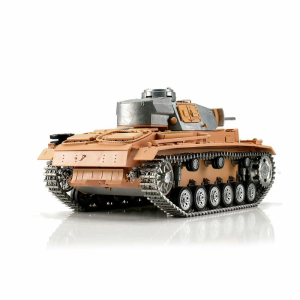 Edition métal: 360° 2.4 GHz V3 (nouvelle platine) PANZER III "L" unitée de tir BB + chassis / tourelle métal + chenilles métal + canon métal + roues métal