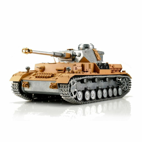 Edition Metal: 360° 2.4 GHz V3 (nouvelle platine) PANZER IV F2/G unitée de tir BB + chassis/tourelle métal + chenilles métal + canon métal + roues métal