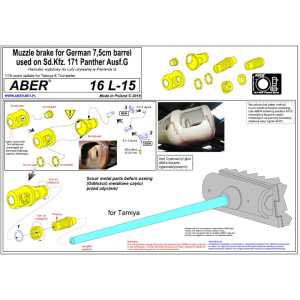 ABER - Panther G 7,5cm, Mündungsbremse Tamiya/Trumpeter