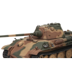 Panther F - chassis supérieur peint + tourelle en métal + unitée de recul de canon Taigen + canon et fût en métal