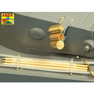 ABER - Tigre I début de production 1240mm, Tiges de nettoyage de canon avec crochets