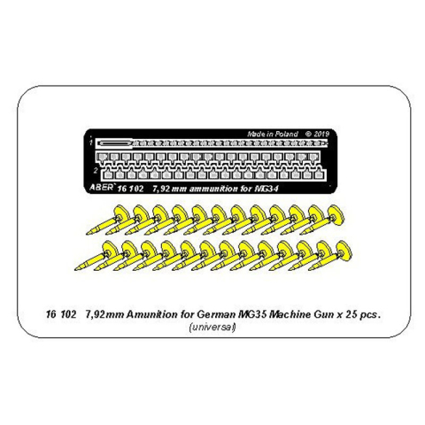 ABER - 7,92mm anmunition MG34 25 pcs.