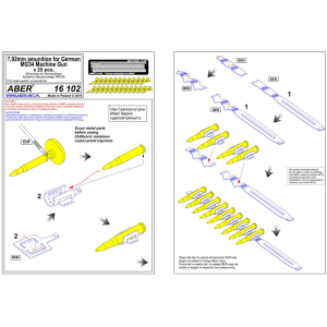 ABER - 7,92mm anmunition MG34  25 pcs.