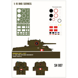 Sherman MK V "Cat" paint mask in 1/6 