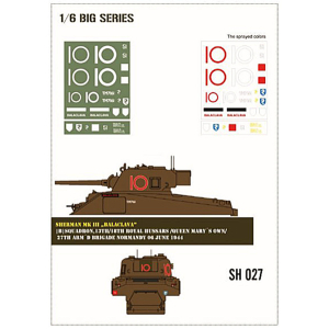 Sherman MK III "Balaclava" Lackierschablone in 1/6