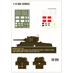 Sherman MK V "BI" paint mask in 1/6 