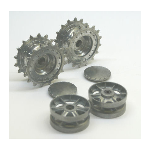 KV-1 - sprockets and idler wheels with ball bearings, made of metal