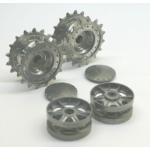 KV-1 - sprockets and idler wheels with ball bearings, made of metal