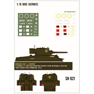 Sherman MK V "Cartier" pochoir en 1/6