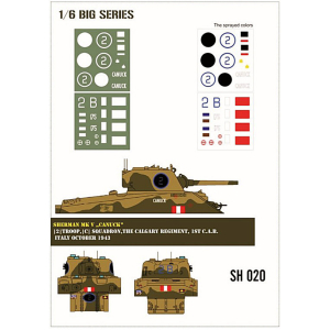 Sherman MK V "Canuck" Lackierschablone in 1/6