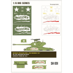 Sherman MM4A3E8 HVSS "Thunderbolt VII" Lackierschablone in 1/6