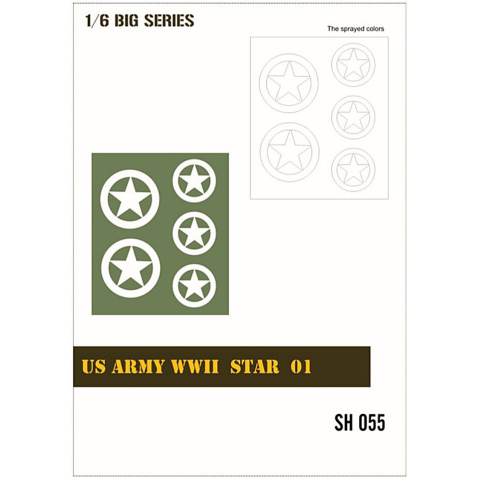 US Army WWII Star 01, Lackierschablone in 1/6