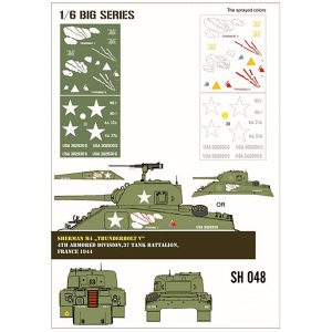 Sherman M4 "Columbia Lou" Lackierschablone in 1/6 