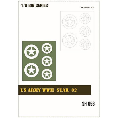 US Army WWII Star 02, paint mask in 1/6 