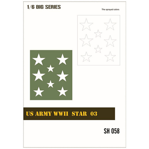 US Army WWII Star 03/1, Lackierschablone in 1/6 