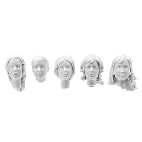 SOL - 1/16 German female tank crew head set, 5 pcs.