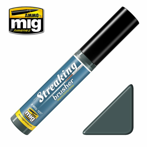 Streakingbrusher - warm dirty grey 