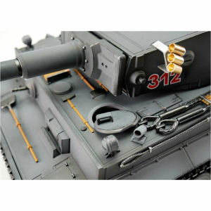 Taigen Tiger I, Airbrush metal edition in 1:16 BB shooting system, gun smoking system V3 board, wooden Box