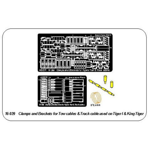ABER - Tiger I, King Tiger, Panther, Clamps and Brackets for Tow & Track cables 