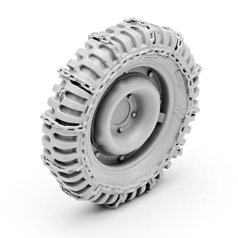 SOL - 1/16 Jeep-Räder mit Reifenketten, 4 Stück