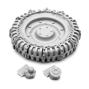 SOL - 1/16 Jeep-wheels with tire chains, 4 pcs.