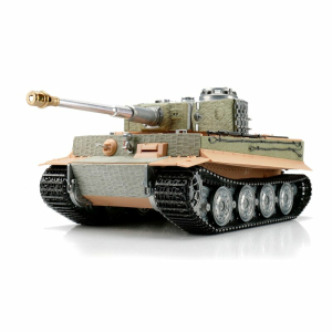 Taigen Tiger I late version, unpainted in the metal edition in 1:16 gun recoil system, Xenon flash, IR battle unit and V3 board