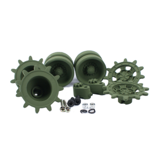 Leopard 2A6 - metal sprocket and idler wheels, painted