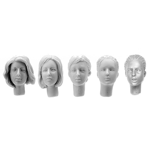 SOL - 1/16 German female tank crew head set, 5 pcs.