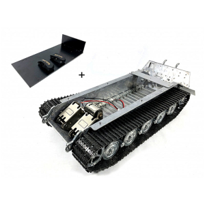 Königstiger - Unterwanne aus Vollmetall von Mato Toys  inkl. Getriebe, Räder, Kettenspanner, Drehstabfederung und Schwingarme