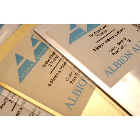 Brass sheet - Albion alloy / precision metal 0.12 mm thick 