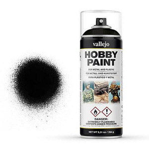Vallejo - Primer black, 400 ml spray can 
