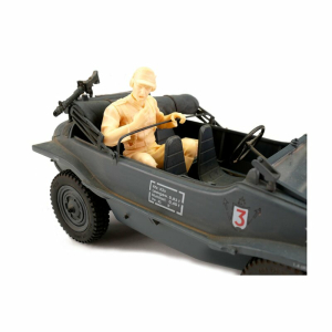 Crew for the VW swimming car (Schwimmwagen) in 1:16, figure kit (driver, shooter, radio operator) not painted