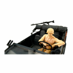 Crew for the VW swimming car (Schwimmwagen) in 1:16, figure kit (driver, shooter, radio operator) not painted