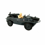 Crew for the VW swimming car (Schwimmwagen) in 1:16, figure kit (driver, shooter, radio operator) not painted