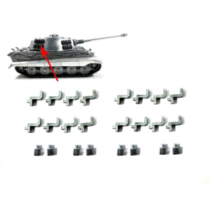 King Tiger - turret spare tracks hooks, set made of metal...